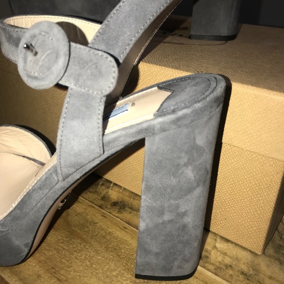 New Prada Authentic Women Suede Platform Sandals - Picture 3 of 8